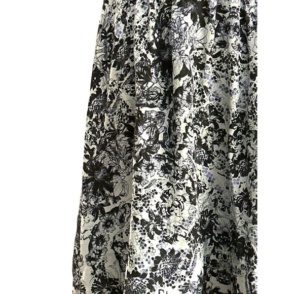 Rebecca Taylor Women's Blue Floral Printed Sleeveless 100% Silk Dress Size 4 - Picture 2 of 6